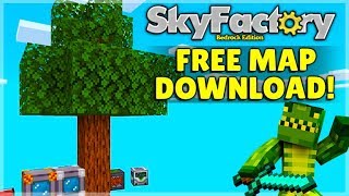 THIS IS THE BEST MAP AND ITS FREE TO DOWNLOAD SKYFACTORY SURVIVAL MCPE BEDROCK [upl. by Meerek114]