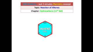 2 mins concept  Reaction of Alkenes for 11th std [upl. by Evadnee]