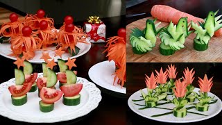 5 Food Challenge  Super Salad Decoration Ideas  Food Decoration  Party Garnishing [upl. by Sualokin]