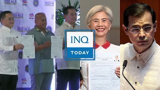 ‘Bato Dela Rosa Bong Go Phillip Salvador’ More politicians file COCs for senator  INQToday [upl. by Atis]