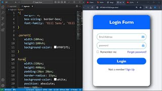 How to design login form in vscode  Design login page using html and css in hindi  Web development [upl. by Liek883]