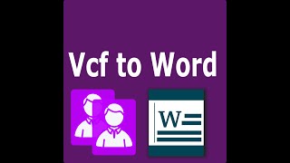 Vcf To Word [upl. by Radbun189]