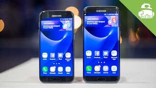 Samsung Galaxy S7 vs S7 Edge Hands On Comparison [upl. by Stoops]