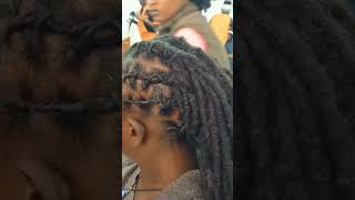 Frontlearn students mastering the art of relocking dreadlocks dreadlocks hairstyle shorts [upl. by Htiekram]