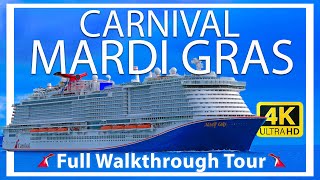 Carnival Mardi Gras  Full Walkthrough Tour amp Review  Ultra HD Port Canaveral Orlando  New Ship [upl. by Charbonneau760]