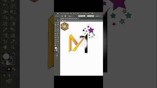 MS Logo Design in AI shorts illustrator Logo viral youtubeshorts trending shortsfeed [upl. by Dylana]