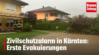 Zivilschutzalarm in Kärnten Erste Evakuierungen  kronetv NEWS [upl. by Lefton]