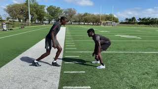 DB drills with ‘24 CB Donavan Philord at All Eyes DB Camp [upl. by Oranneg]