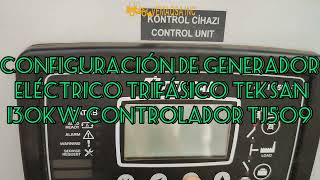 CONFIGURACIÓN DE GENERADOR ELÉCTRICO TRIFÁSICO TEKSAN TJ509 CON SOFTWARE PASO A PASO [upl. by Olnek634]