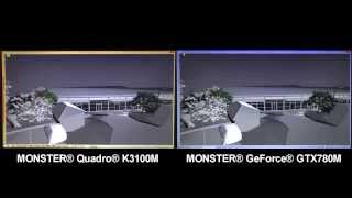 MONSTER® Quadro® K3100M amp GeForce® GTX780M SPECviewperf® 11 Performansı Karşılaştırma Videosu [upl. by Hoag]