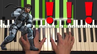 Metal Gear Solid Alert  Sound Piano Tutorial Lesson [upl. by Ellehctim481]