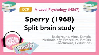 Podcast Sperry 1968 Split brain study [upl. by Ruyle951]