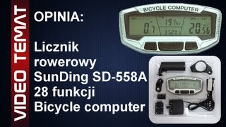 Licznik rowerowy SunDing SD558A 28 funkcji Bicycle Computer  Opinia [upl. by Berkley607]