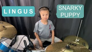 quotLingusquot drum cover Snarky Puppy  Aiden 9 years old [upl. by Anbul]