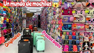 MEGA TIENDA DE MOCHILAS ESCOLARES ECONÓMICAS🎒Maletas Loncheras Lapicera quotMarca Lluviaquot [upl. by Anilorak]