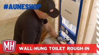 Wall hung toilet carrier installation in the auneshop [upl. by Ettenig7]