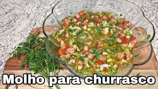 MOLHO a Campanha VINAGRETE PARA CHURRASCO  Muito SABOROSO [upl. by Fleurette]