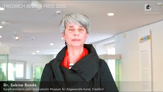 FBP2020 Laudatio Dr Sabine Runde 1806 [upl. by Ecnaiva]