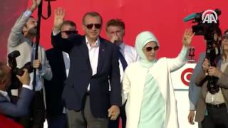 Cumhurbaşkanı Erdoğan Yenikapıdaki quotDemokrasi ve Şehitler Mitingiquotnde konuştu [upl. by Proudman796]