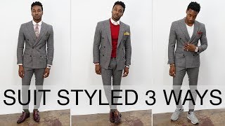 HOW TO STYLE A SUIT 3 WAYS DOUBLE BREASTED [upl. by Lupe]