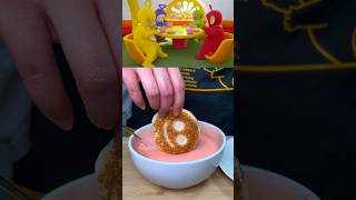 Tubby Toast with Tubby Custard from Teletubbies breakfast 90skidshow pinkcustard followformore [upl. by Mota]