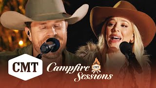 Dustin Lynch ft MacKenzie Porter “Thinking ‘Bout You”  CMT Campfire Sessions [upl. by Enoj]