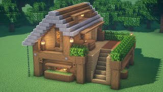 Minecraft How to build a Wooden Starter House [upl. by Decamp56]