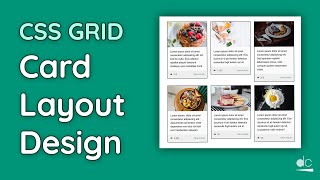 Card Layout Design Tutorial with HTML amp CSS Grid  Web Design Tutorial [upl. by Wier]