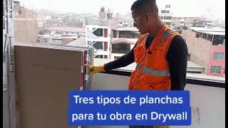 3 TIPOS DE PLANCHAS PARA TU CONSTRUCCION EN DRYWALL 🇵🇪 [upl. by Him]