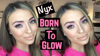 NYX BORN TO GLOW foundation and concealer review in shade NATURAL and VANILLA [upl. by Dressler302]