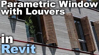 Parametric Window with Louvers that OPEN Revit Tutorial [upl. by Animahs]