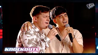 Nahuel Pennisi y Marcos Agüero cantan quotUniverso paraleloquot en los Knockouts de La Voz Uruguay 2024 [upl. by Haerb]