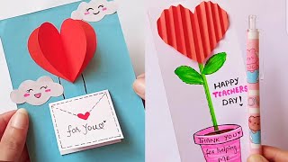 Happy Teachers Day Card making ❤️ DIY Teachers day greeting Card at home  Teachers day card 2024 [upl. by Whitby]