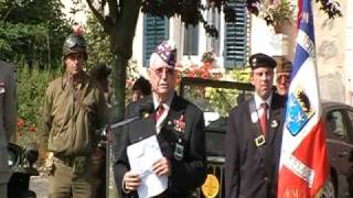 The Late Col James H Leach at Arracourt Celebrating the 65th Anniversary of the WW2 Tank Battles [upl. by Okkin]