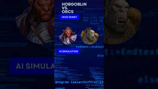 Hobgoblin vs Orc Who wins AI Simulation [upl. by Rettuc]