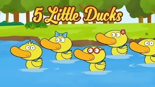 Five Little Ducks  5 Little Duck Song with Lyrics  Nursery Rhymes by Luke amp Mary [upl. by Onyx]