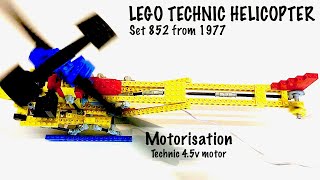 Lego Technic Helicopter 852 from 1977  Motorisation [upl. by Nyrhtac]