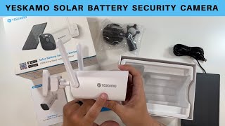 Yeskamo Solar Battery Security Camera Setup [upl. by Eadahs]