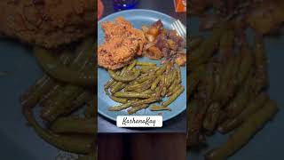 Fried Pork Chop smothered potatoes amp onions sautéed green beans food foodie [upl. by Raval901]