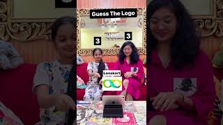 Guess the Logo Challenge 🤔  Jinni vs Dhwani  CUTE SISTERS SHORTS Relatable funny challenge [upl. by Nytsirk737]