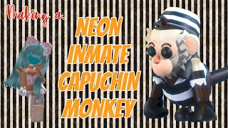 JampF PLAYZ  We made a… NEON INMATE CAPUCHIN MONKEY inmatecapuchin ​⁠ neon adoptme PlayAdoptMe [upl. by Gervais]