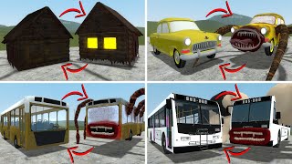 EVERYTHING TURNED INTO MONSTERS HOUSE HEAD CAR EATER BUS EATER VS ALL TREVOR HENDERSON In GMOD [upl. by Nunnery]