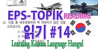 EPSTOPIK Reading 한국어 읽기 시험 14 [upl. by Gollin]