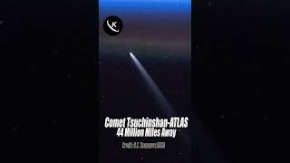 Comet Tsuchinshan ATLAS from NASA ISS [upl. by Ahsiemak]