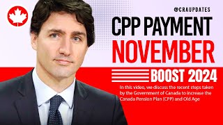 2 Minute Ago CPP Payment Increase In November for Canadian Seniors  OAS Pension [upl. by Rento483]