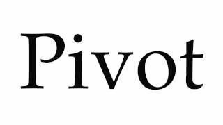 How to Pronounce Pivot [upl. by Atelahs]