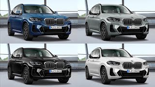 2022 BMW X3 COLOURS  Detailed Comparison  Interiors included [upl. by Magel]