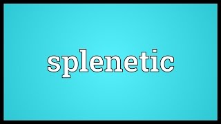 Splenetic Meaning [upl. by Akenot75]