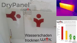 WMT Infrarot Bautrocknung Dry Panel ZI mit Trocknungsprogramme für Wandtrocknung bei Wasserschaden [upl. by Babette]