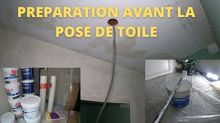 ✅Application de la sous couche avant lentoilage EP1 CHANTIER RENOVATION PLAFONDS [upl. by Cox]